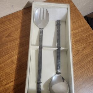 Pottery Barn Silver and Black Serving Utensils